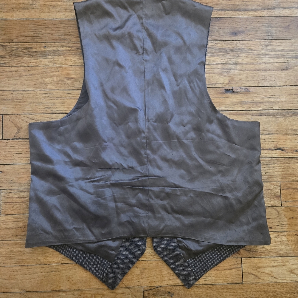 Vintage Mens Wool Vest Medium/large Brown - Picture 6 of 7